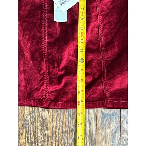 Free People Womens A-Line Short Red Velvet Stitch Fix Skirt Sz 29 NWT - Picture 6 of 8